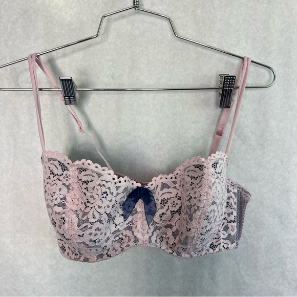 b tempted bra 36DD pink mesh floral lace - Picture 1 of 3